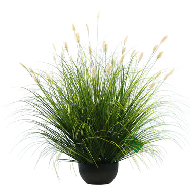 Künstliche Raupe mit 36 ​​Köpfen und gebogenem und geradem Zwiebelgras-Bonsai, 23,9 cm hoch