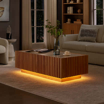 Rechteckiger Couchtisch Isla aus Eiche, 119 cm