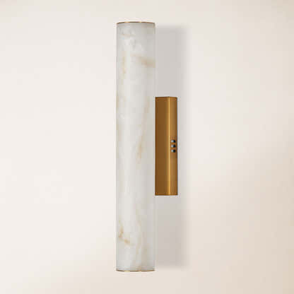 Sylvia Palladian Resin Alabaster Texture Wall Sconce 20"H