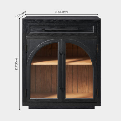 Alvar gewölbtes 96" Sideboard aus Eiche mit Schubladen (3er-Set)