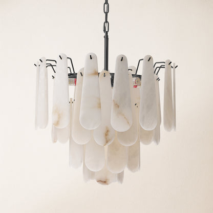 Caldera Alabaster Round Chandelier 22"
