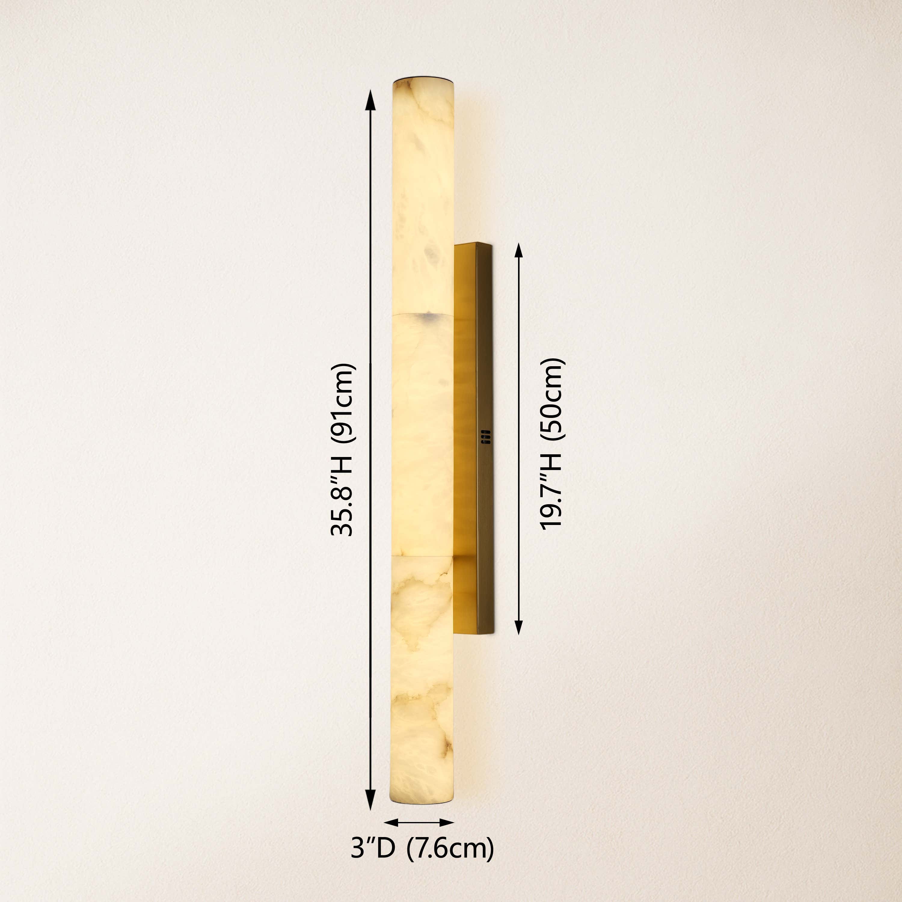 Sylvia Palladian Alabaster Wandleuchte 36"H