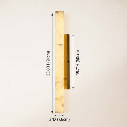 Sylvia Palladian Alabaster Wall Sconce 36"H