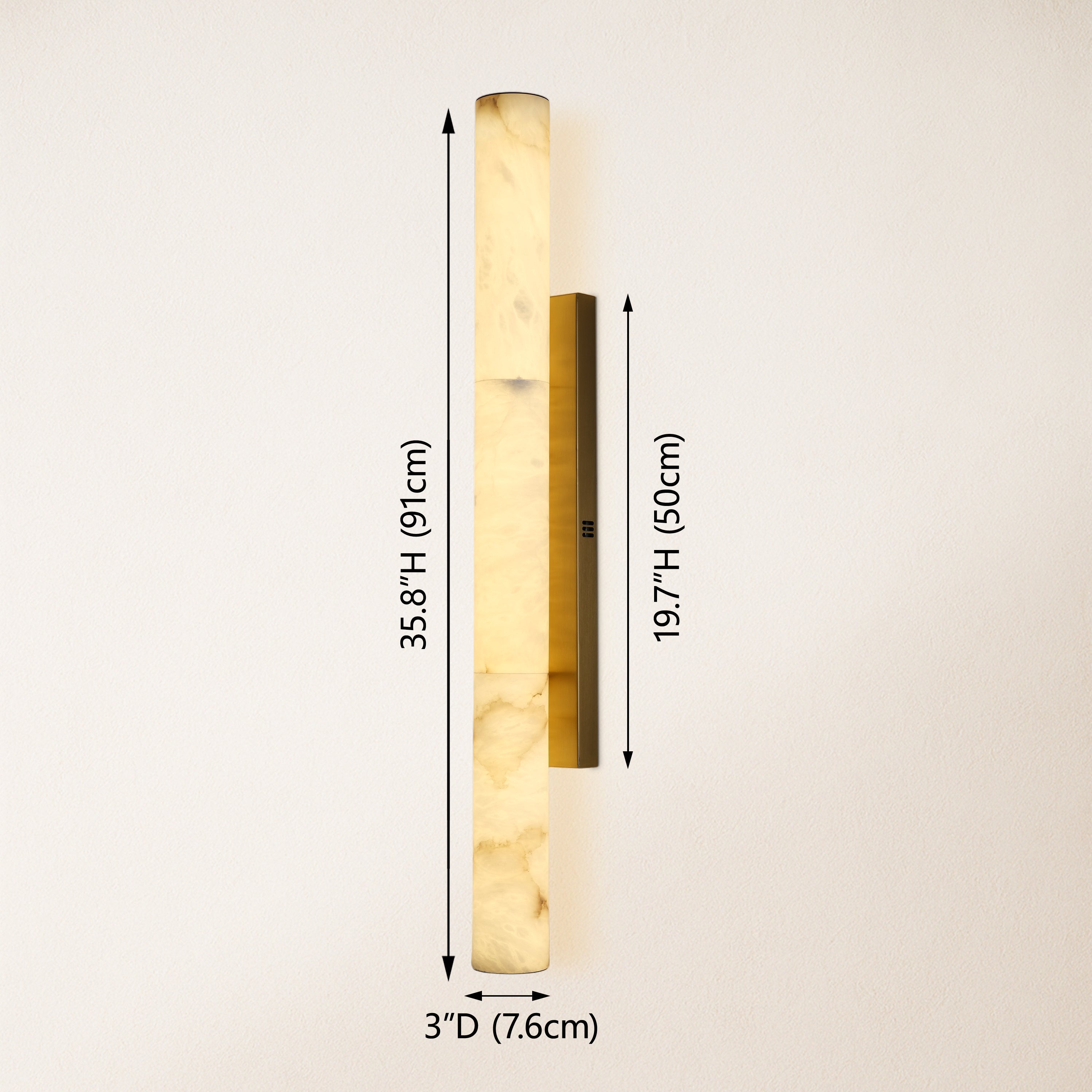 Sylvia Palladian Alabaster Wandleuchte 36"H