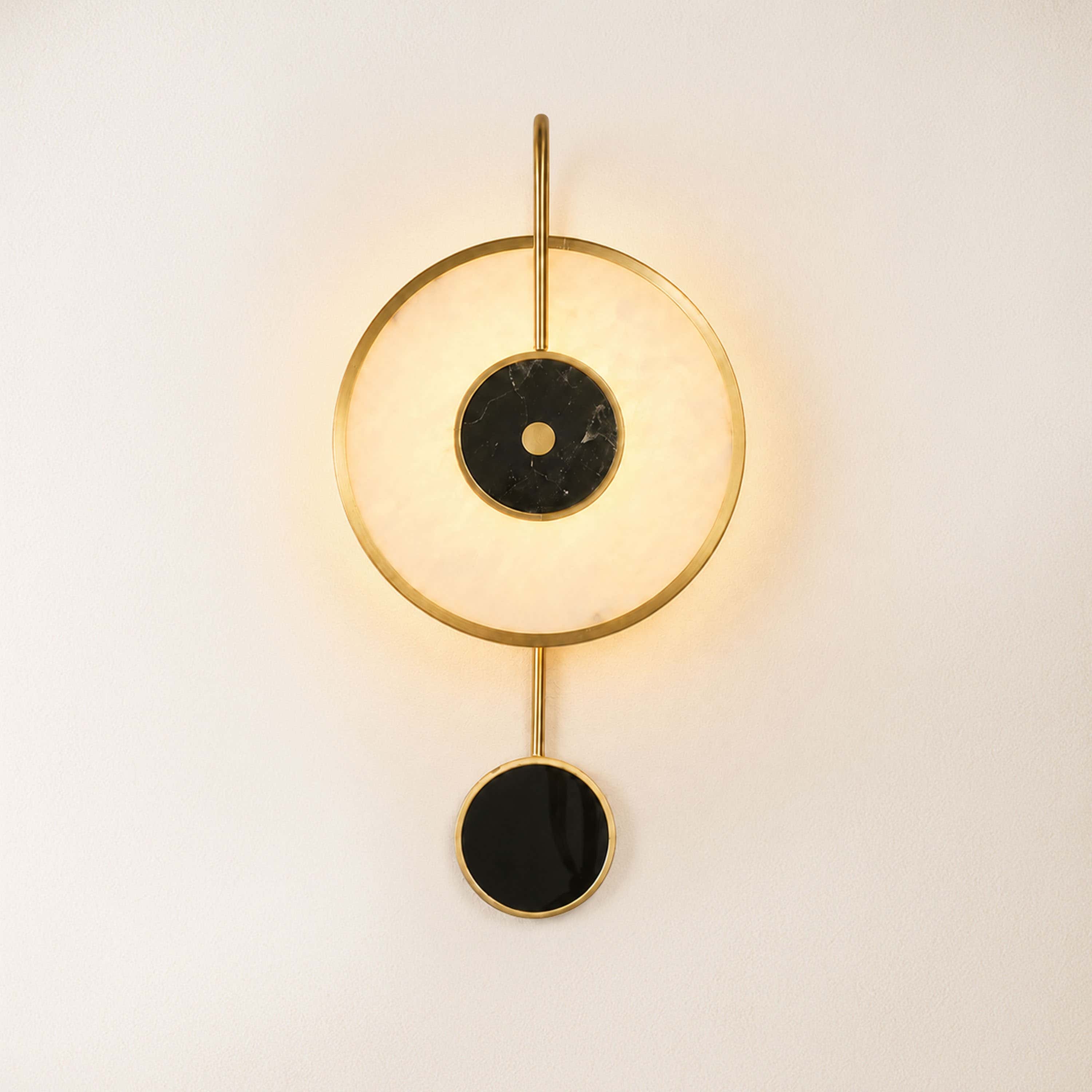 Nyxora Marble Disc Wall Sconce