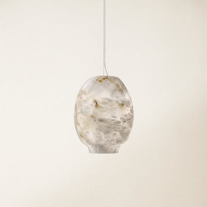 Dadaly Alabaster Lantern Small Art Round Pendant 7"W