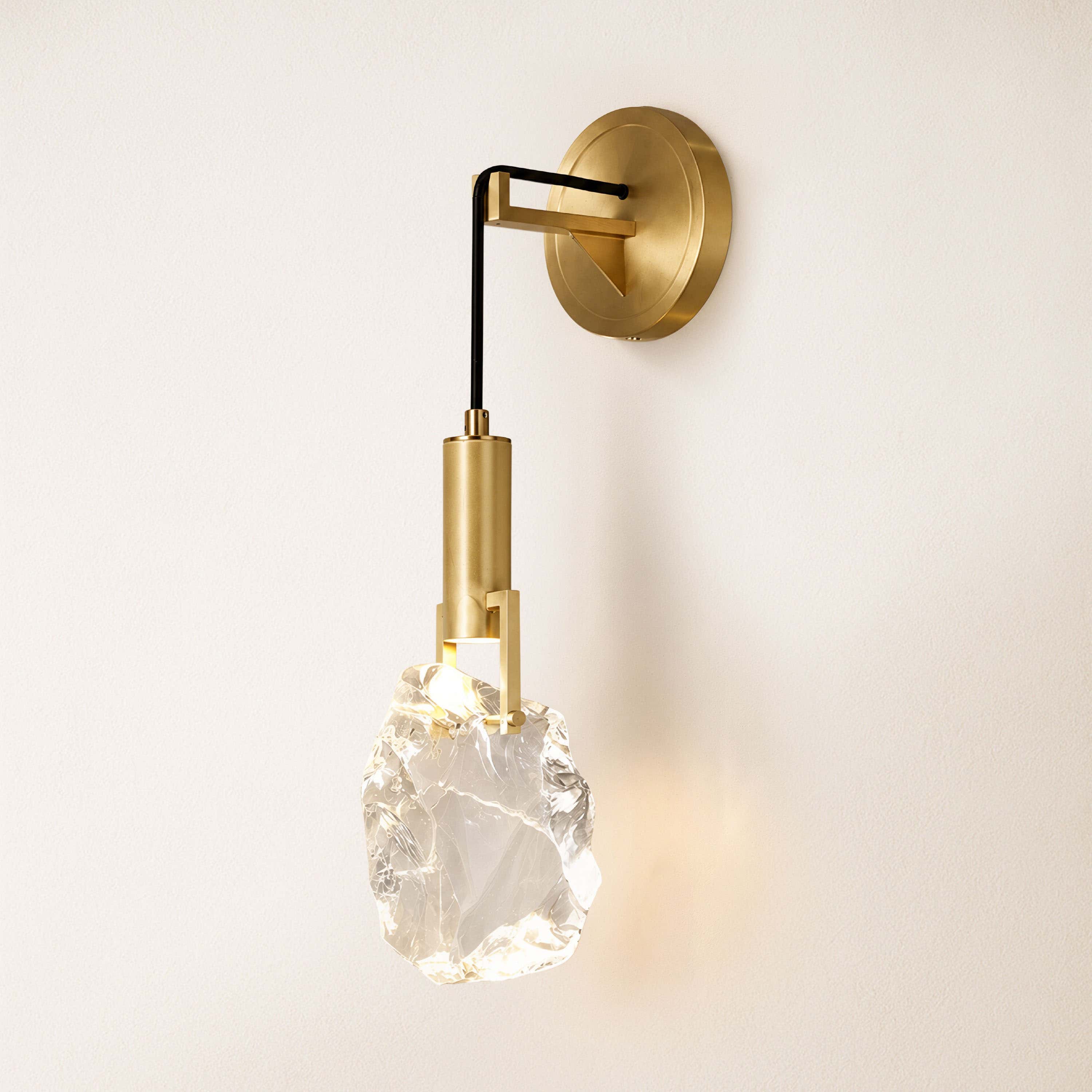 Irregular Crystal Shad Wall Sconce H11"