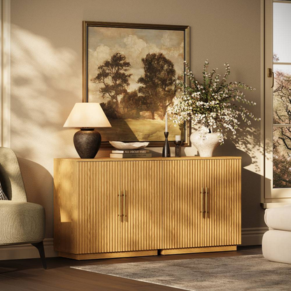 Holt 63″ Medienkonsole aus Eiche (2er-Set) 