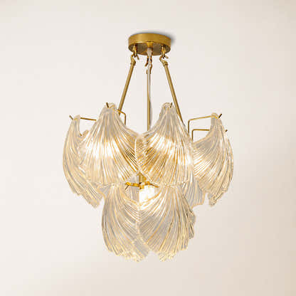 Marivelle Shell Glass Round Chandelier