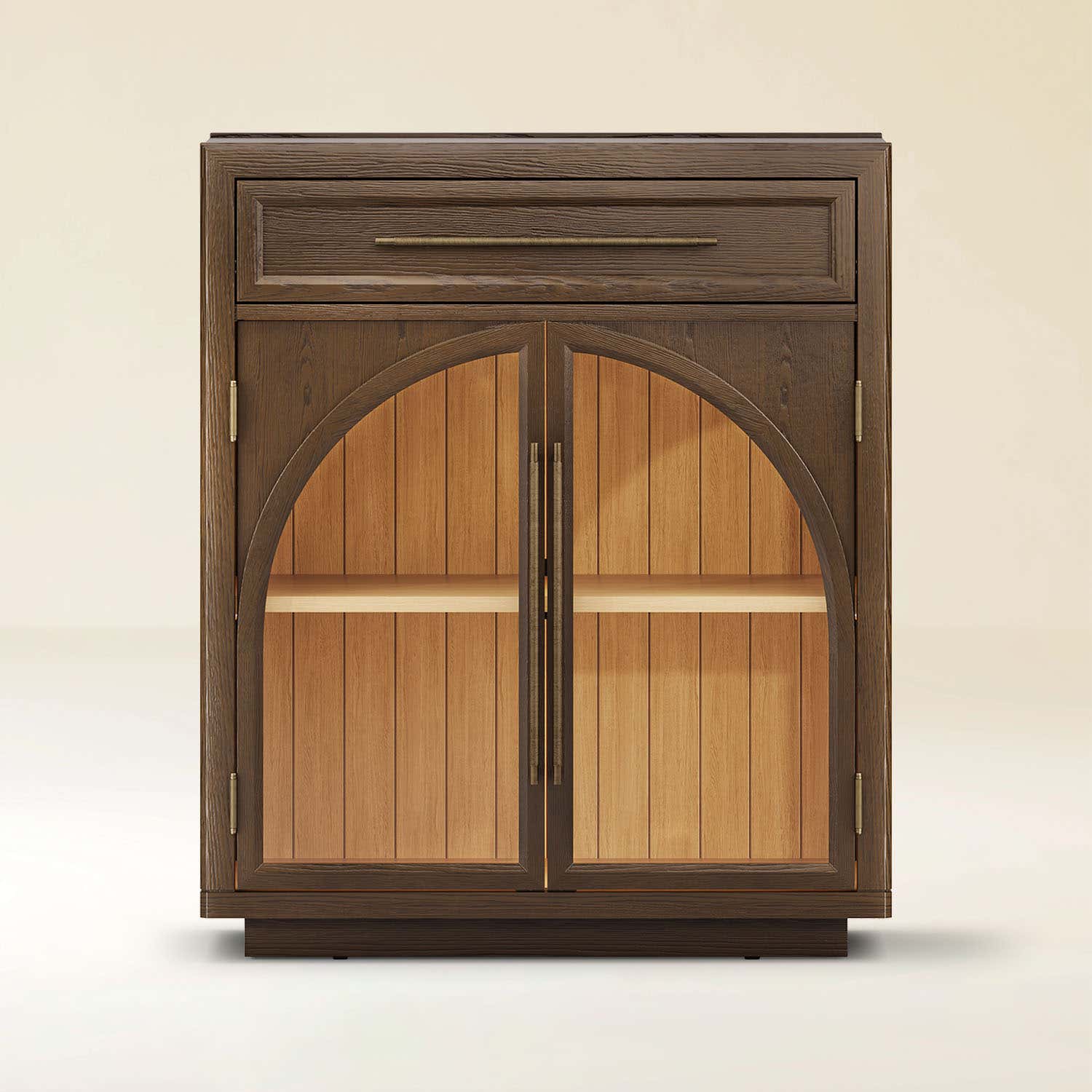 Alvar gewölbtes 64" Sideboard aus Eiche mit Schubladen (2er-Set)