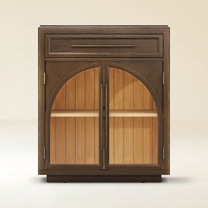 Alvar gewölbtes 64" Sideboard aus Eiche mit Schubladen (2er-Set)