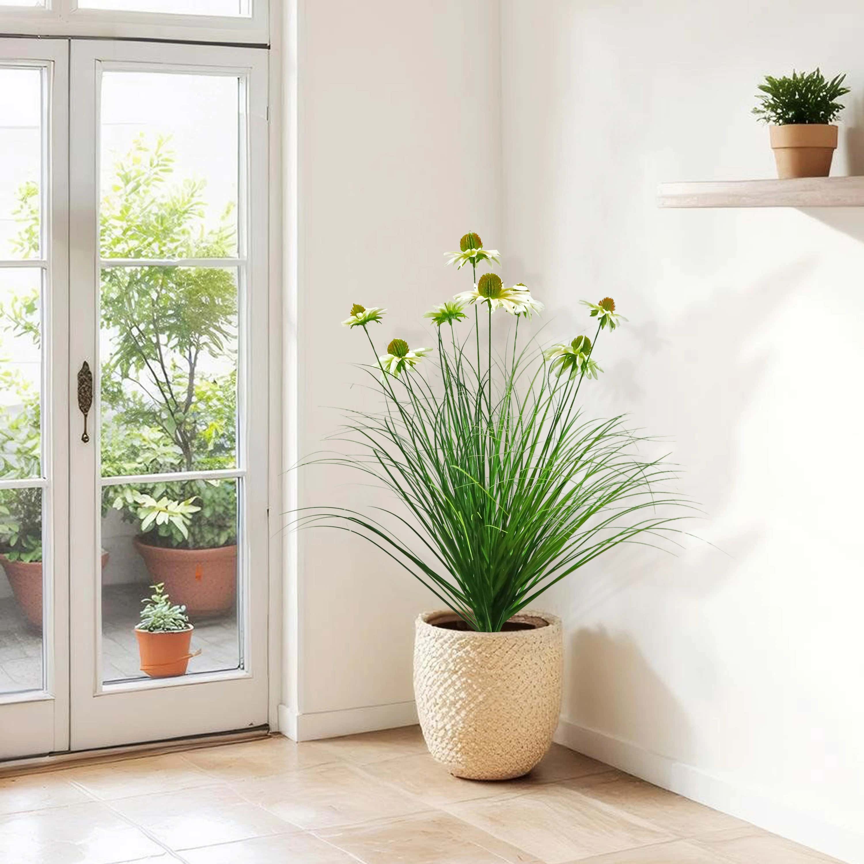 Künstlicher Chrysanthemen-Spray mit 8 Köpfen, 12,7 cm hoch