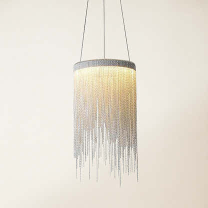 Teresa Cadena Chain Tassel Pendant Light Fixture 8"W