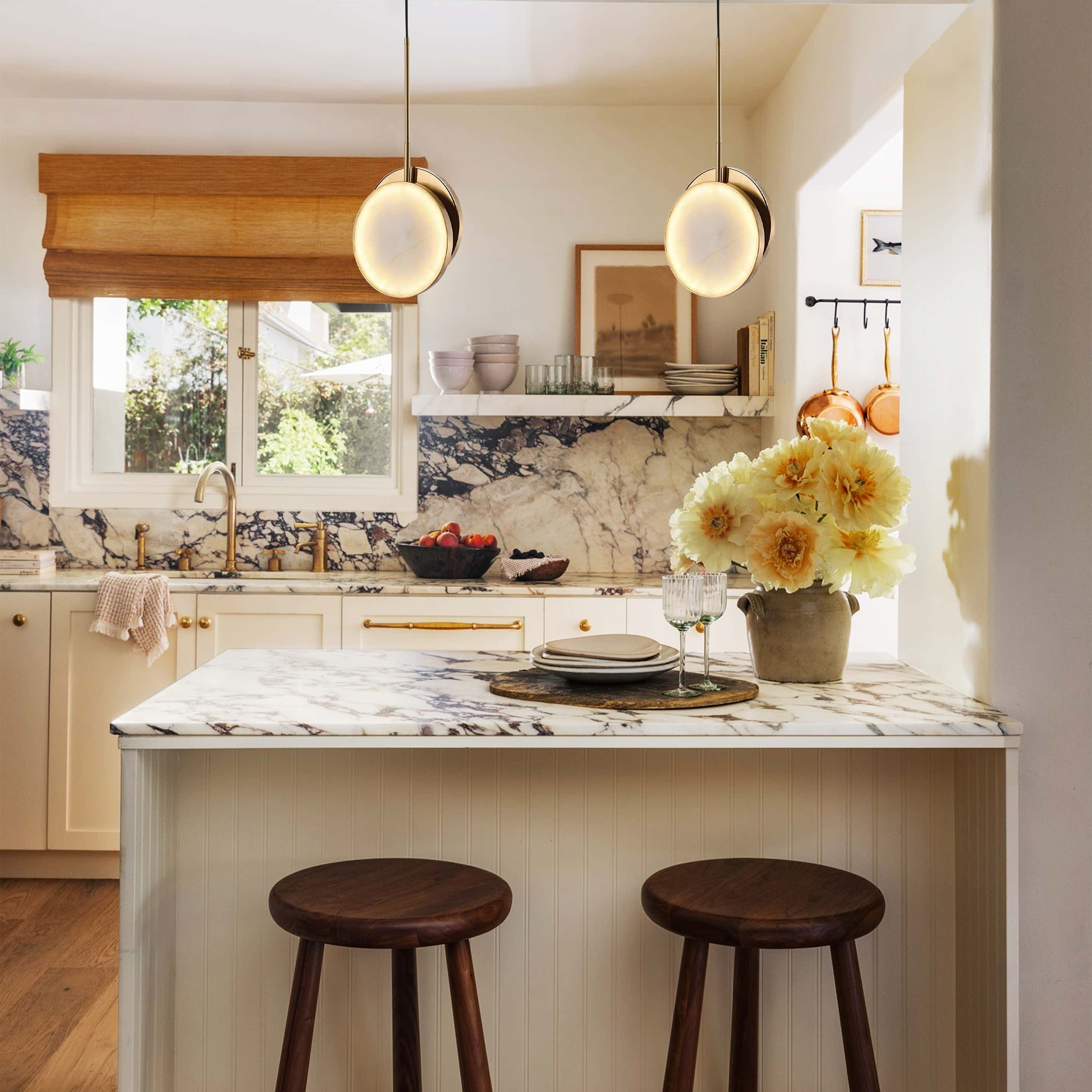 Mintreux Moonshade Alabaster-Anhänger, 20,3 cm Durchmesser