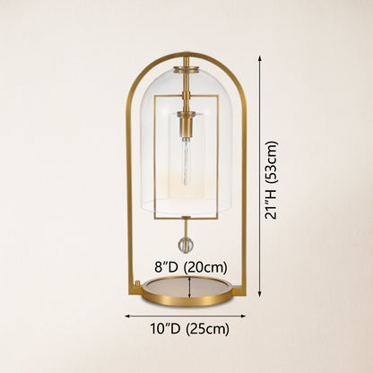 Bellhop Vintage Glass Table Lamp 21"H