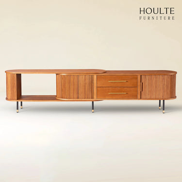 Ausziehbare Medienkonsole Ewan Oak, 78,74" bis 110,24"