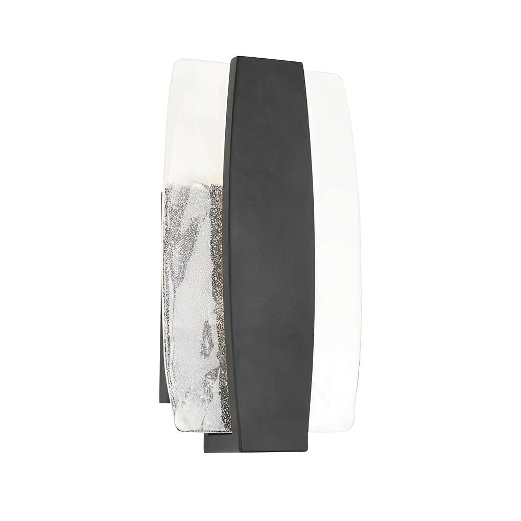 Wasserdichte LED handgefertigte Bubbles Glas schwarz moderne Außenwandleuchte