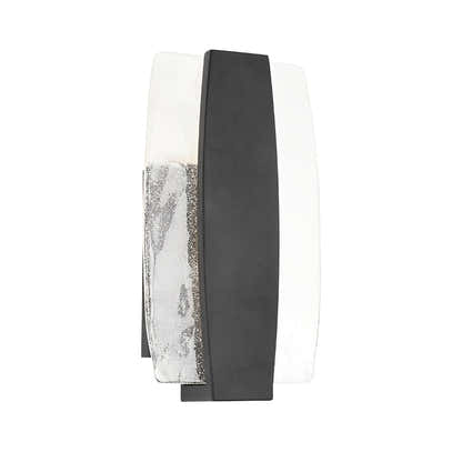 Wasserdichte LED handgefertigte Bubbles Glas schwarz moderne Außenwandleuchte