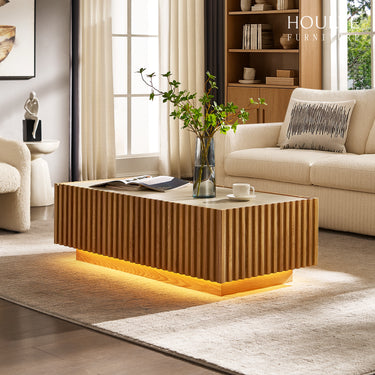 Rechteckiger Couchtisch Isla aus Eiche, 119 cm