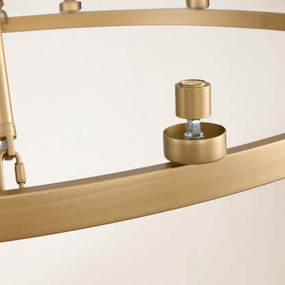 Vellum Round Chandelier 36"D#Finish_Gold