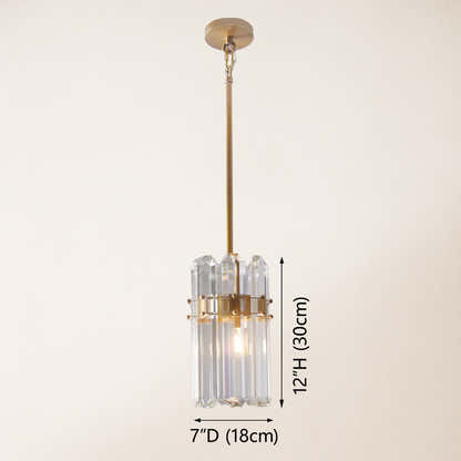 Ruby Crystal Pendant Kitchen Island Light 6.5"W