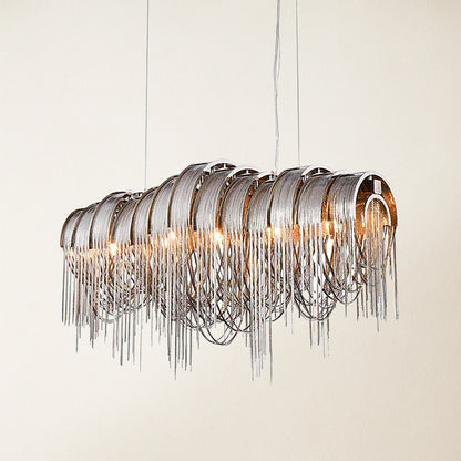 Teresa Cadena Chain Tassel Dining Room Chandelier 43"W