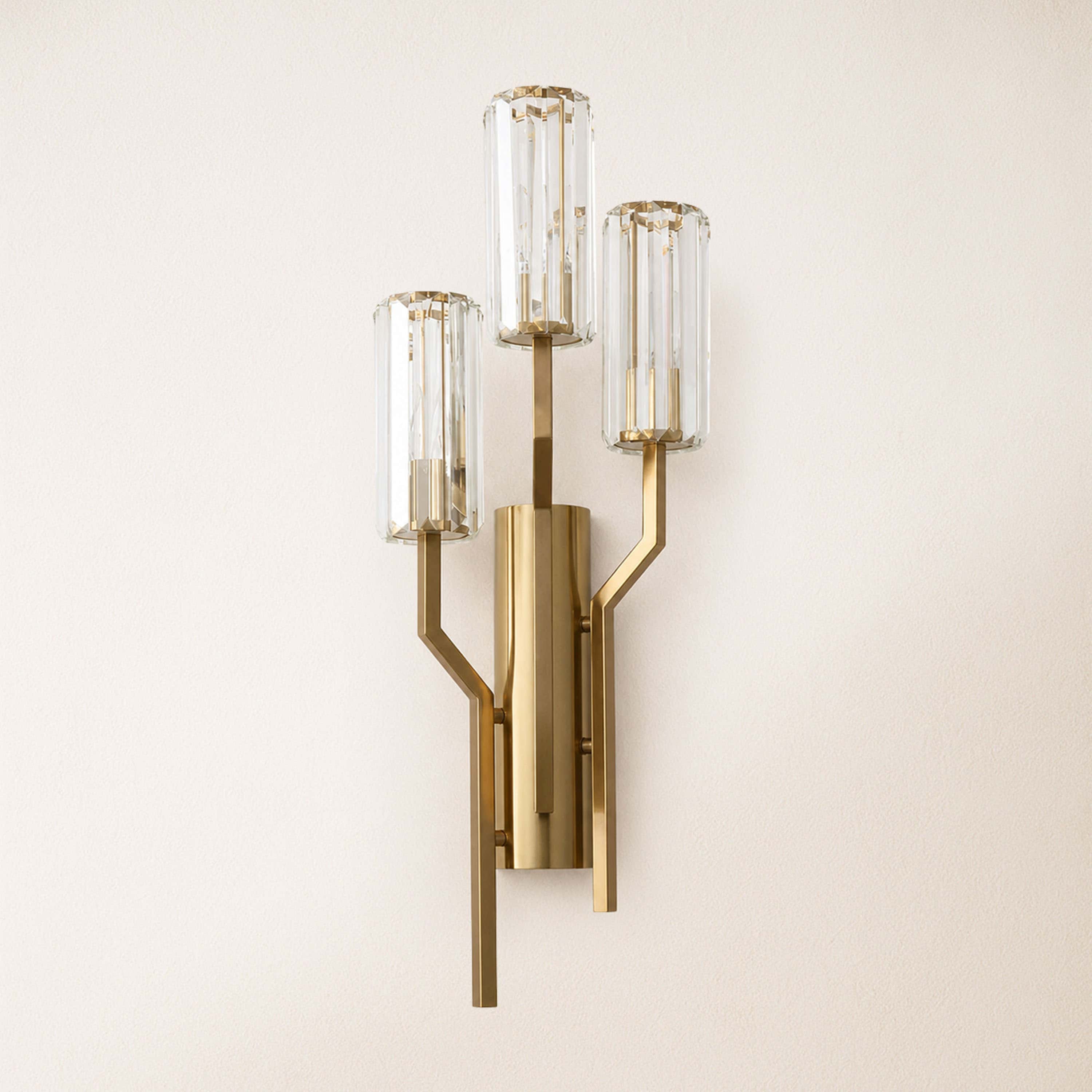 Zylia Crystal Cascading Wall Sconce
