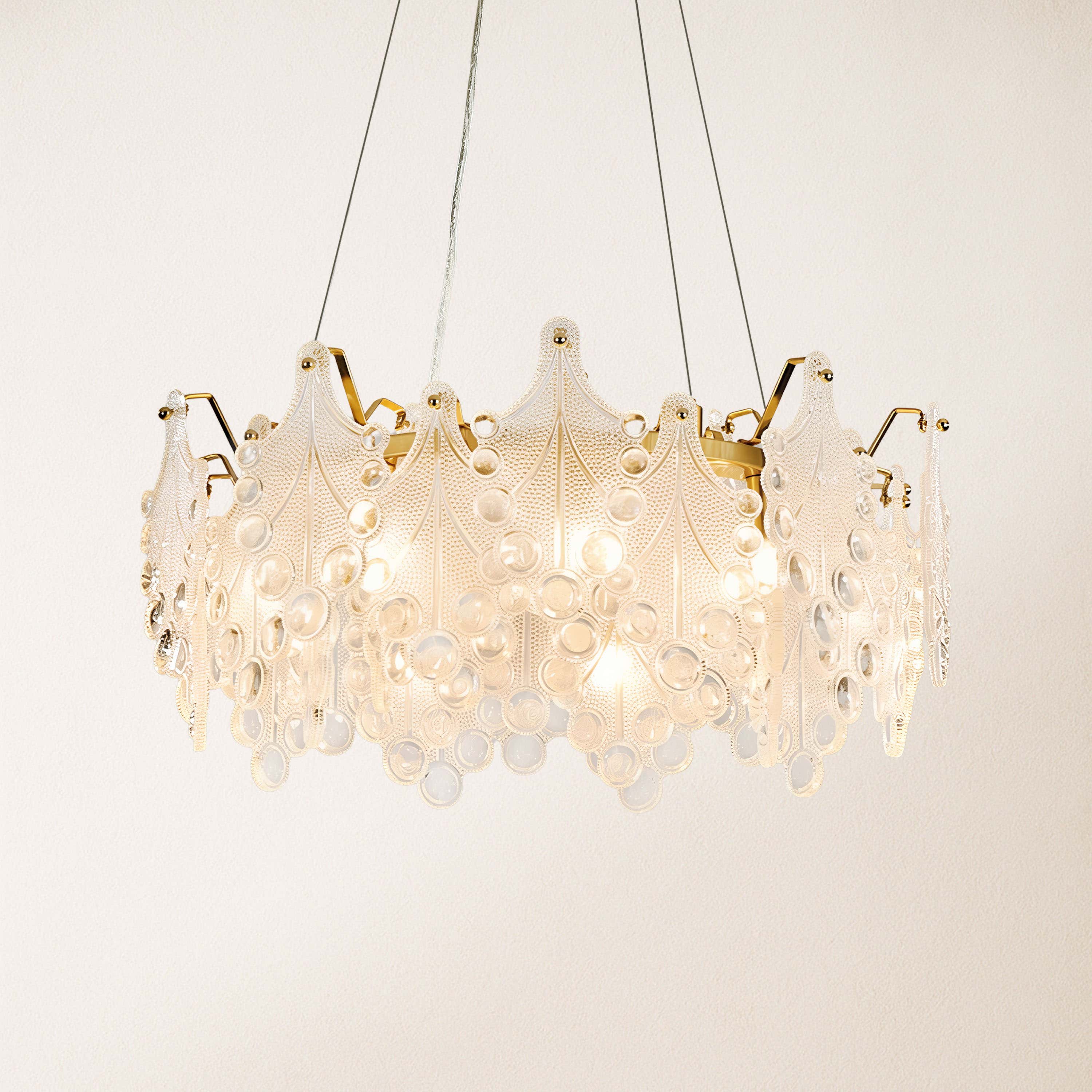 Veliora Layered Glass Chandelier