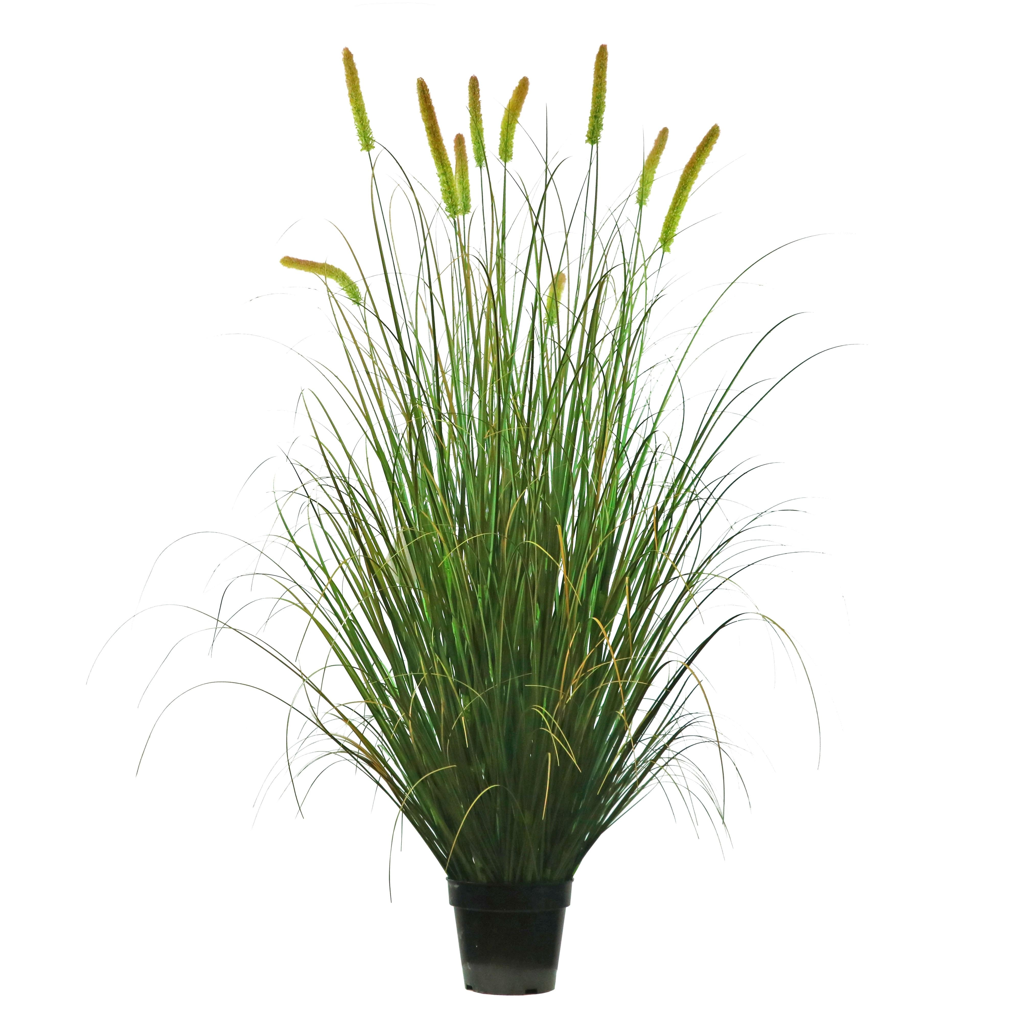 Künstlicher 10-köpfiger langer Katzenschwanz mit gebogenem Zwiebelgras-Bonsai, 20 cm hoch