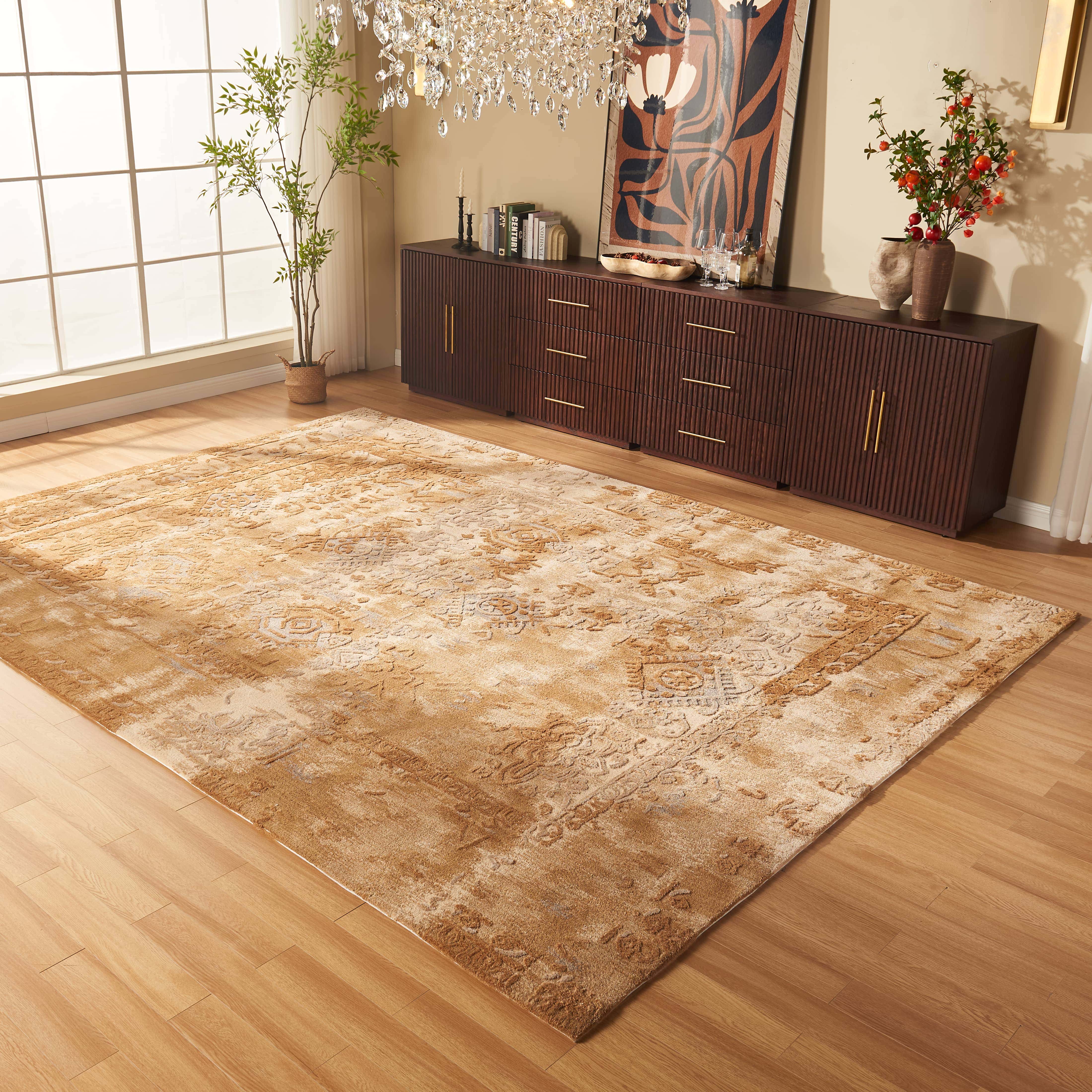 Aurelian Relief Wool-Blend Rug