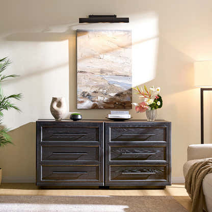 Alvar 63″ Eichenkommode mit 6 Schubladen (2er-Set)