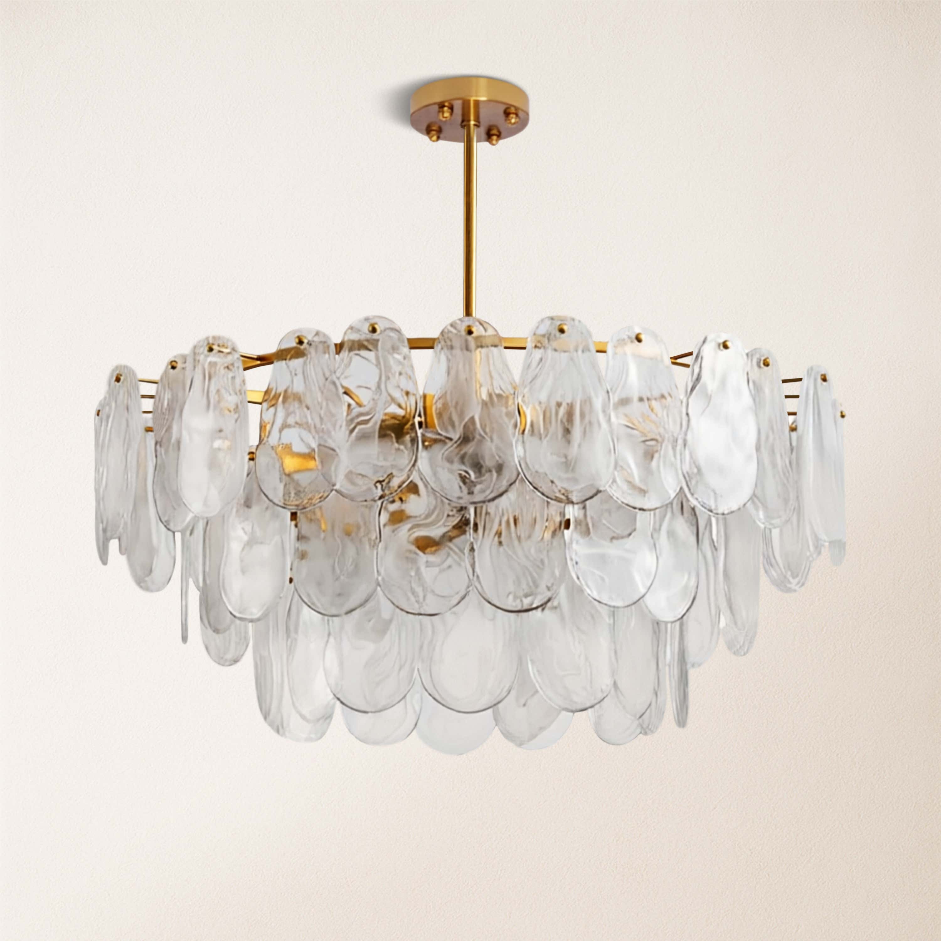 Elaris Glass Cloud Tiered Chandelier 32"D