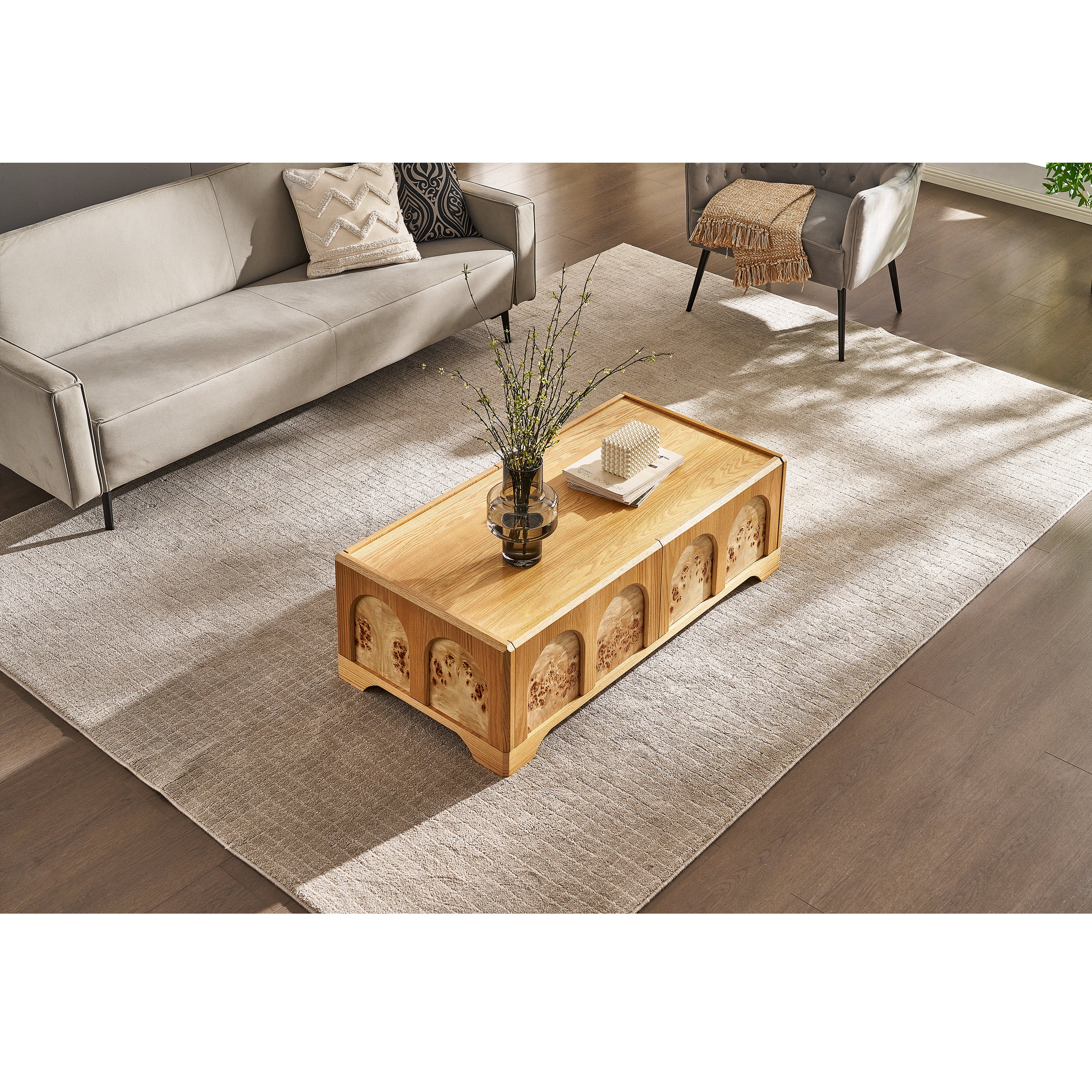 Couchtisch Aurora aus Eiche, 119,4 cm