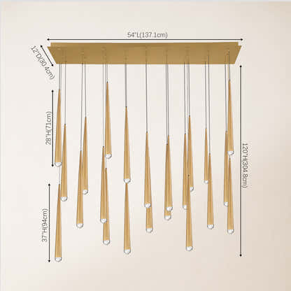 Anthropology Rectangle Crystal Pendant 54"W