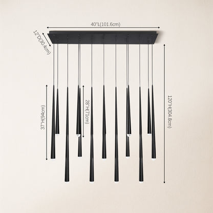 Anthropology Rectangle Crystal Pendant 40"W