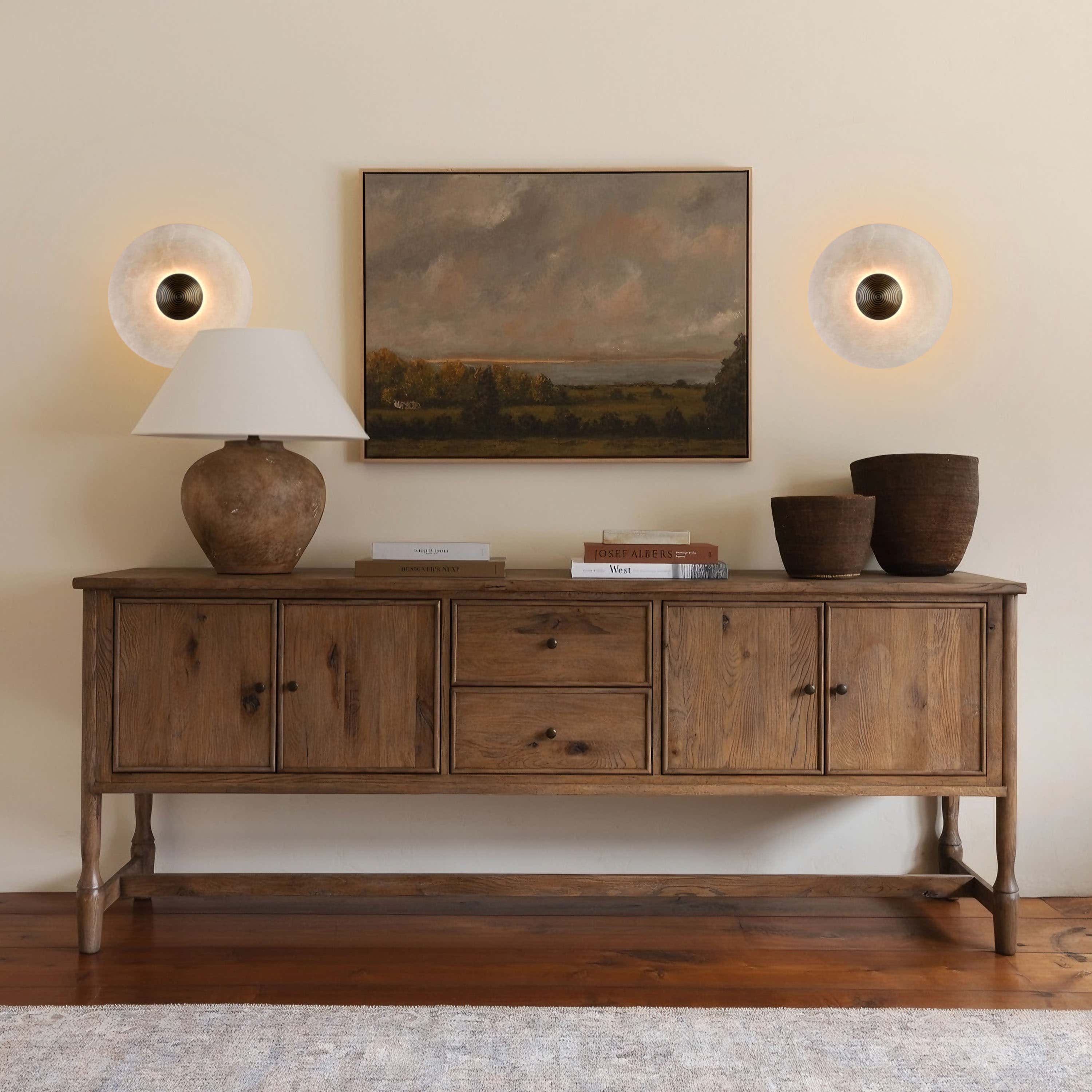 Miles Alabaster Wall Lamp 12"D