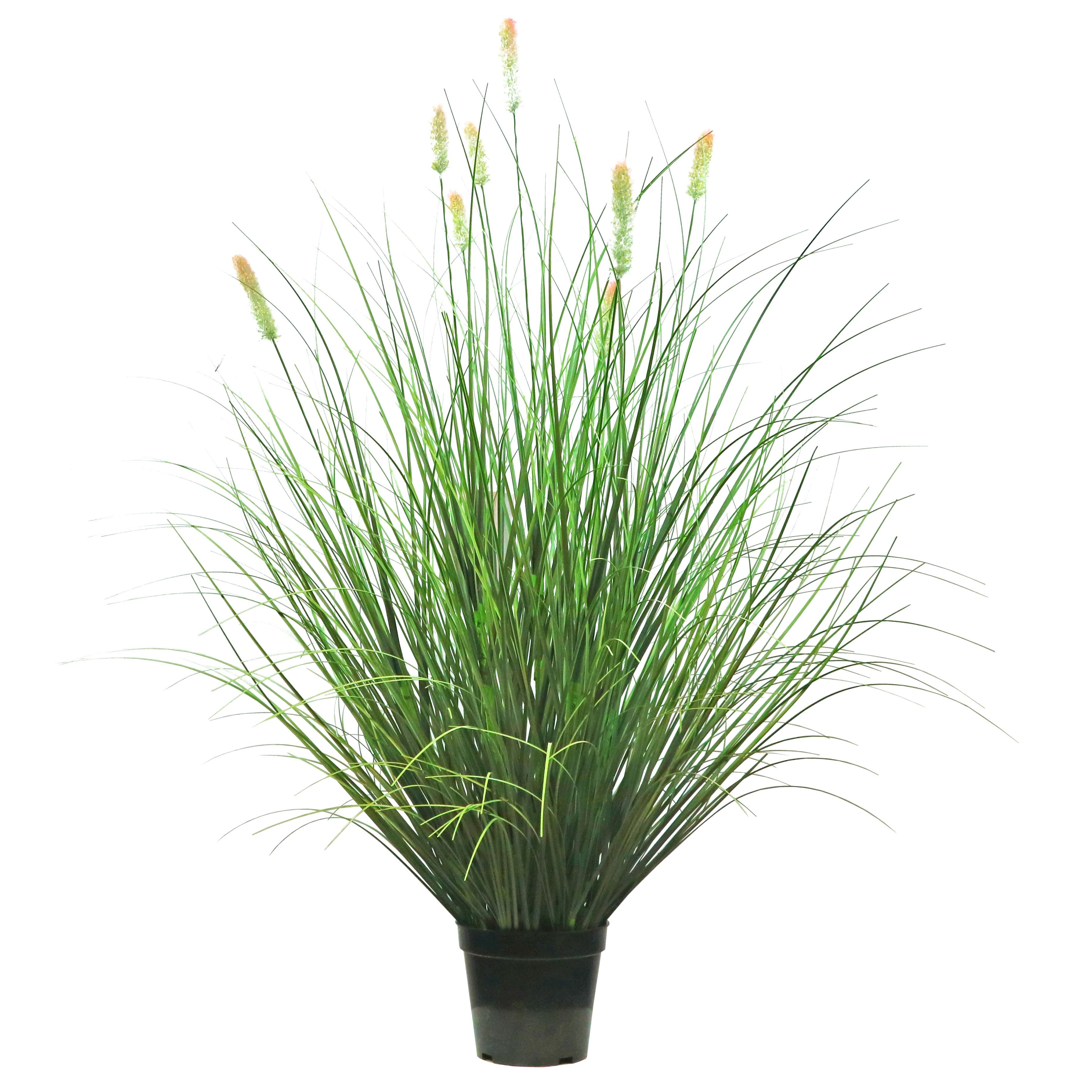 Künstliches 8-köpfiges kurzes Kieferngras mit gebogenem Zwiebelgras-Bonsai, 5,5 Zoll hoch