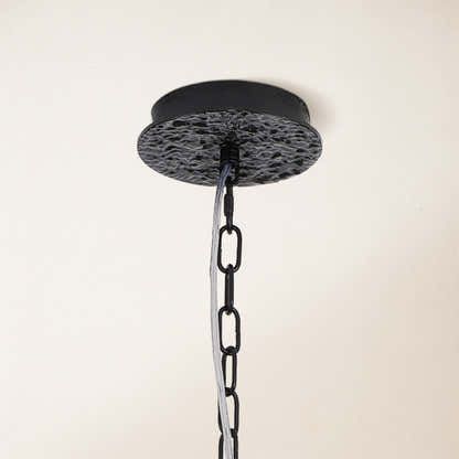 Elara Black Spherical Cage Chandelier 22"D