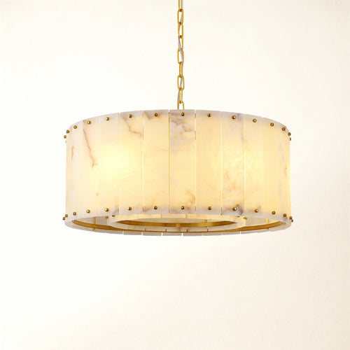 Nivislight Alabaster Round Chandelier 24"