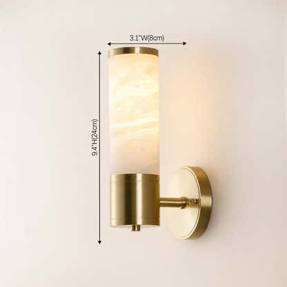 Aventra Alabaster Cylindrical Wall Sconce