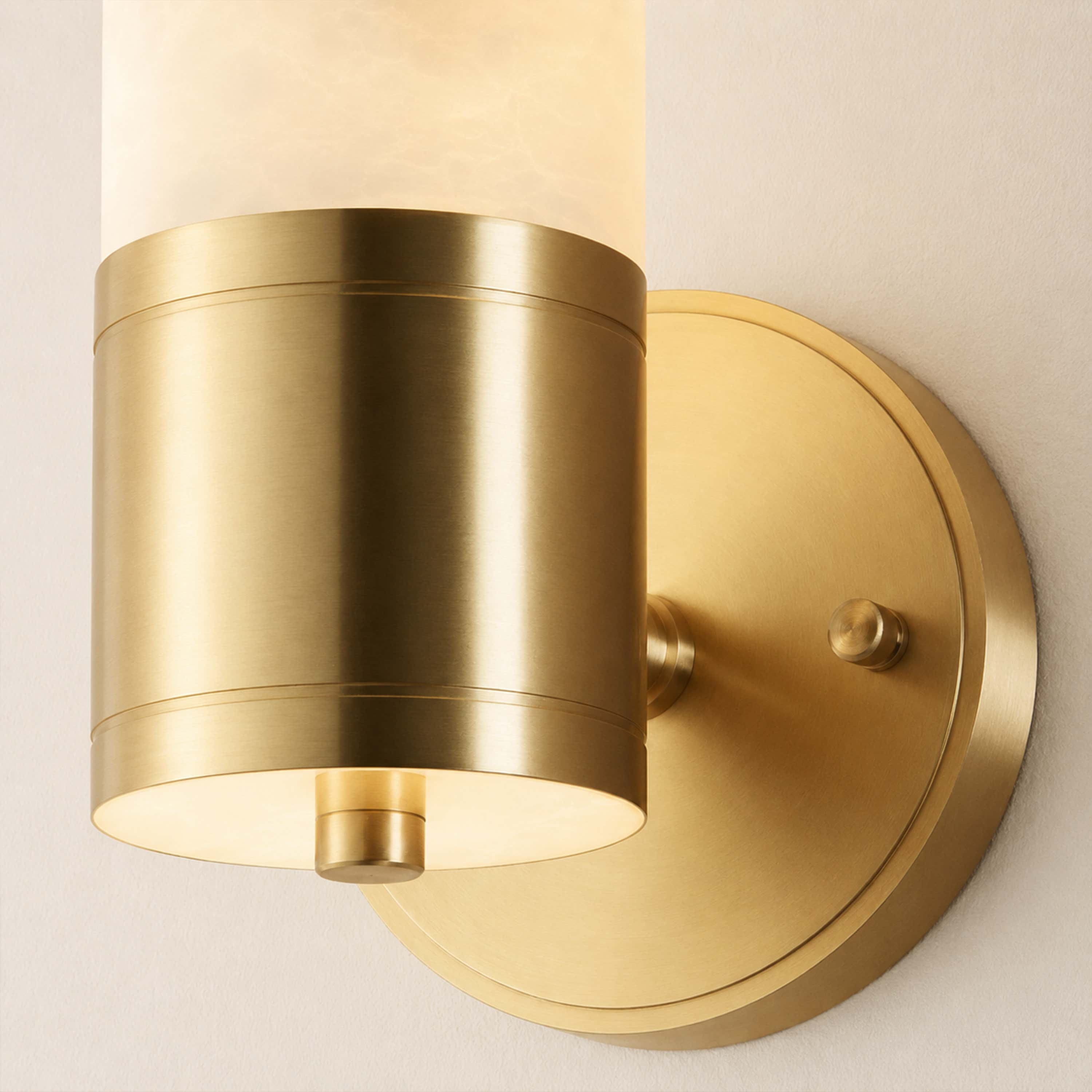 Aventra Alabaster Cylindrical Wall Sconce