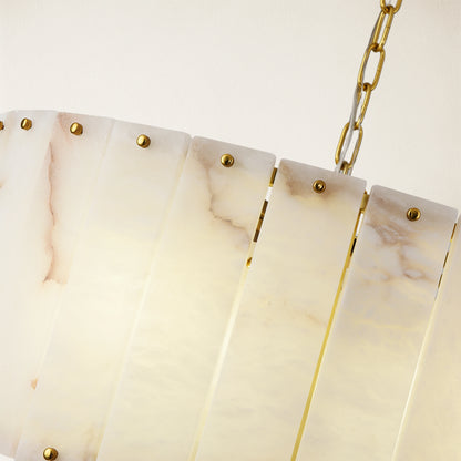 Nivislight Alabaster Round Chandelier 24"