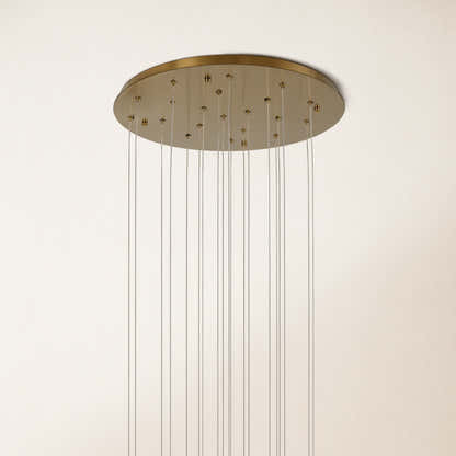 Dave Alabaster High Ceiling Staircase Chandelier 24"D