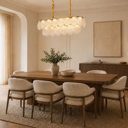 Marivelle Luxury Shell Glass Chandelier