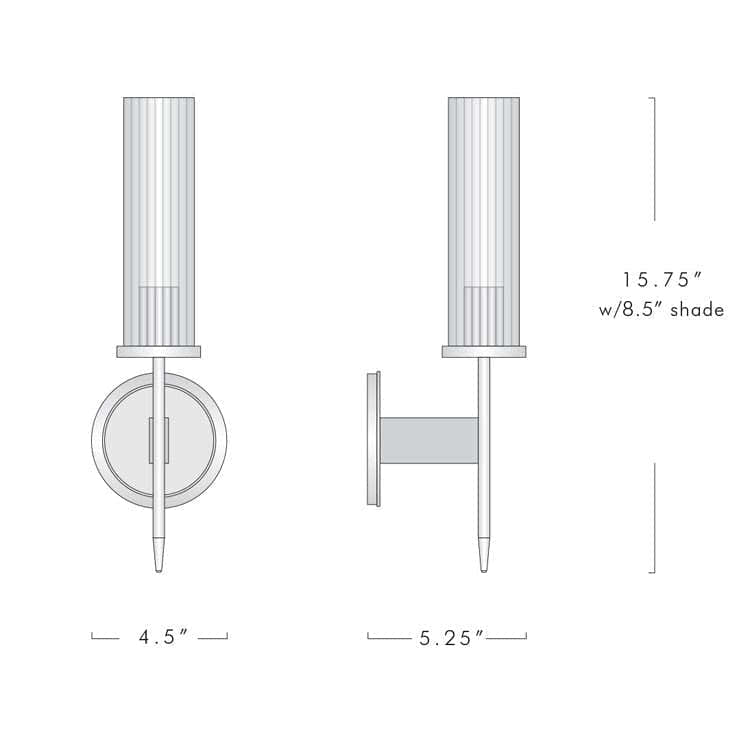 Bellmere 1 Lights Glass Wall Sconce