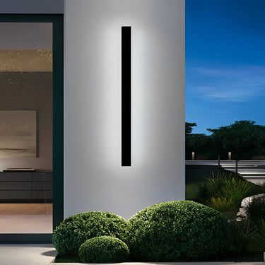 Minimalistische lange lineare LED wasserdicht schwarz moderne Solar Wandleuchte Beleuchtung
