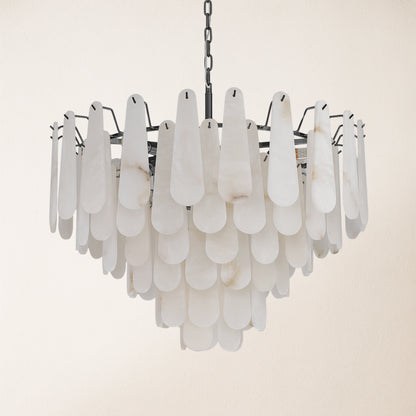 Caldera Alabaster Round Chandelier 32"