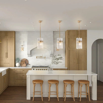 Ruby Crystal Pendant Kitchen Island Light 6.5"W