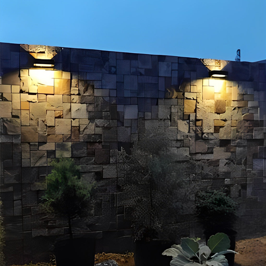 Wasserdichte LED-Auf- und Abwärtsbeleuchtung mit Bewegungsmelder, moderne Solar-Wandleuchte