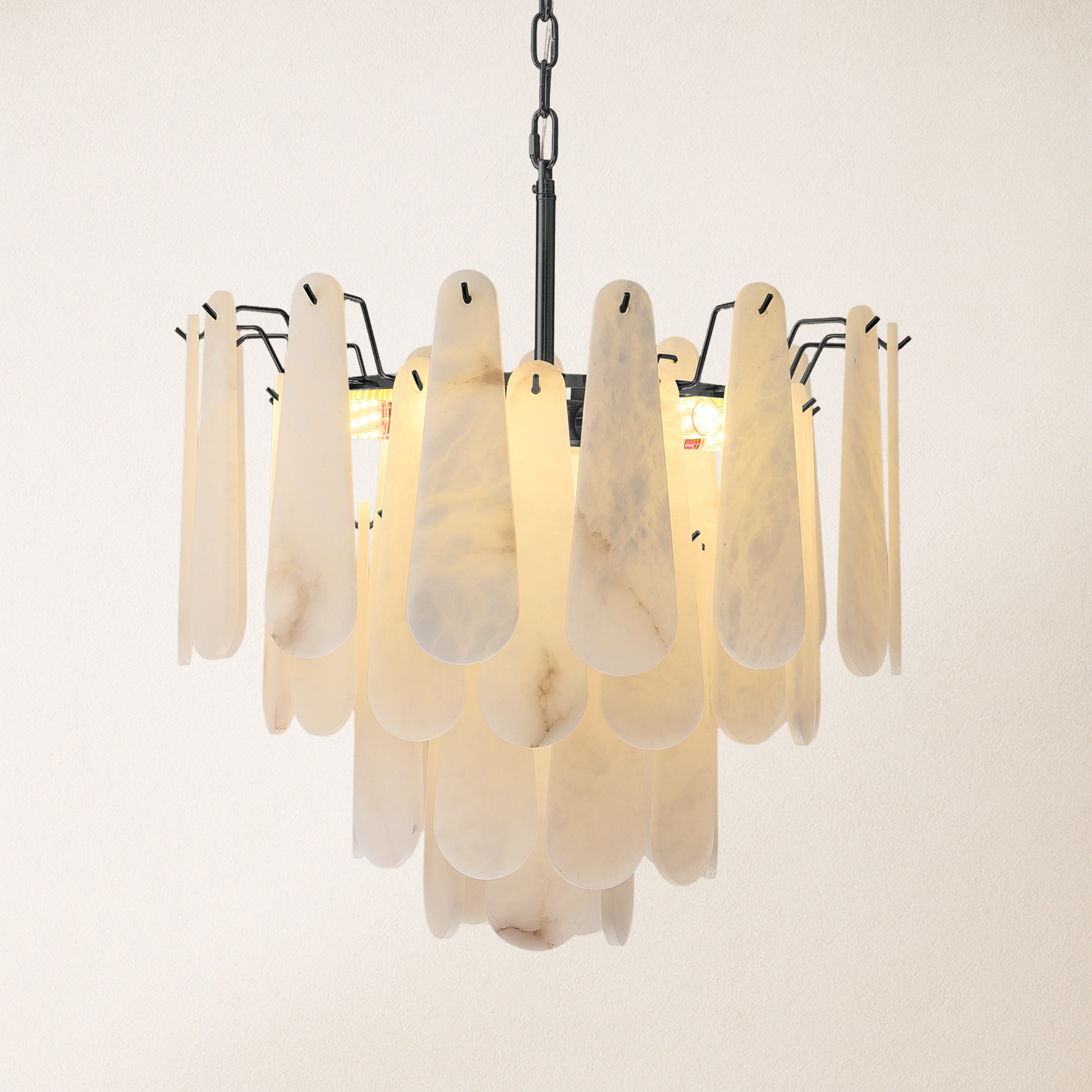 Caldera Alabaster Round Chandelier 22"